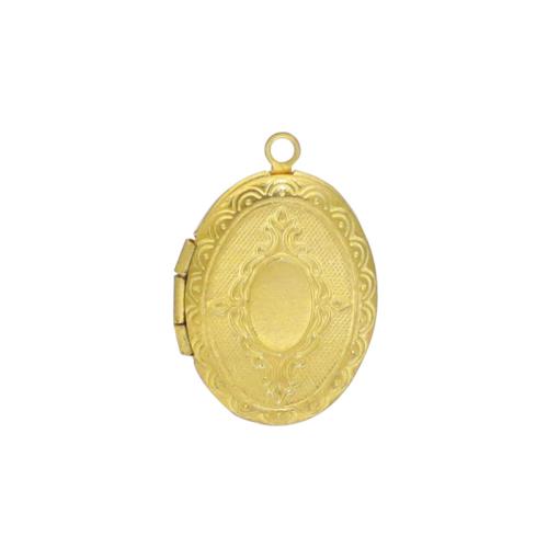 Brass Locket Medálok, Sárgaréz, DIY & különböző stílusokat a választás, több színt a választás, Által értékesített PC