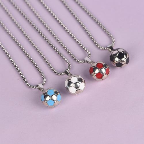 Zinc Alloy Jewelry Necklace with 304 Stainless Steel Chain Unisex & enamel Sold By PC