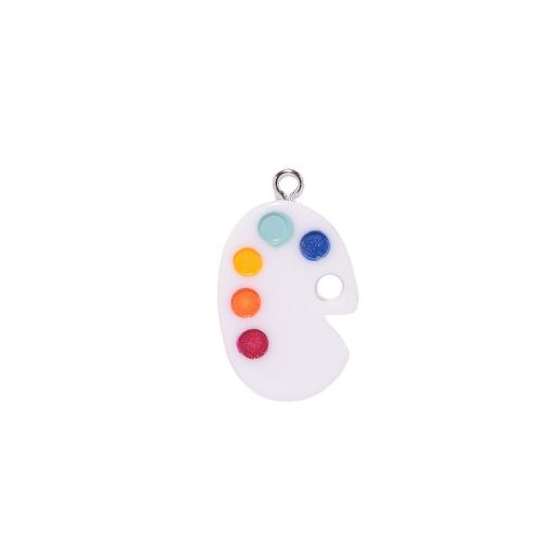 Resin Pendant DIY & enamel white Sold By PC