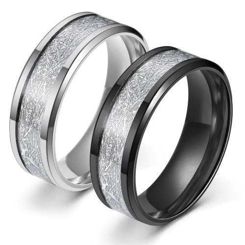 Titanium Čelik Finger Ring, pozlaćen, bez spolne razlike & različite veličine za izbor, više boja za izbor, Prodano By PC