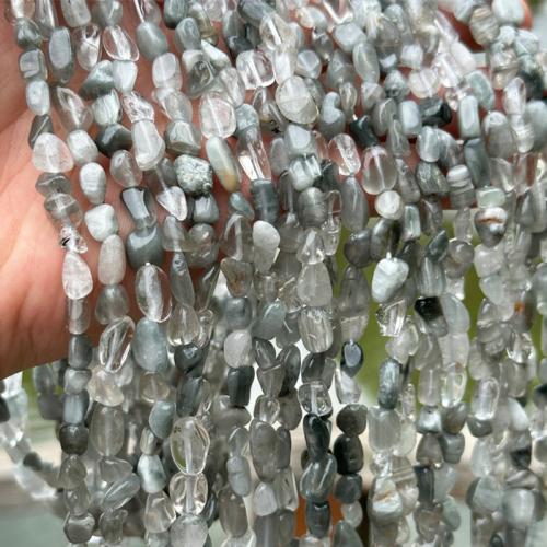 Quartz naturel bijoux perles, Quartz de nuage, pepite, DIY, beads length 5-8mm, Vendu par Environ 38 cm brin