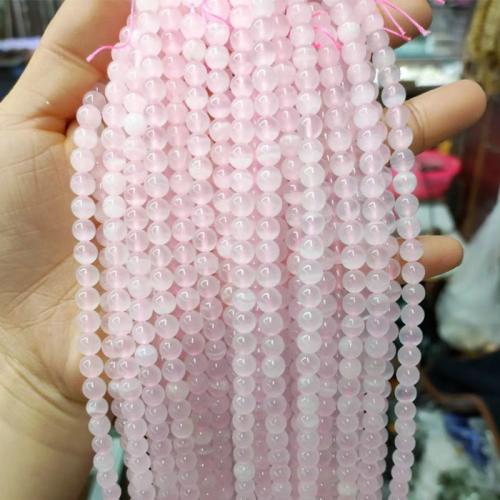 Gemstone šperky Korálky, Kolo, DIY & různé velikosti pro výběr, růžový, Prodáno za Cca 39 cm Strand