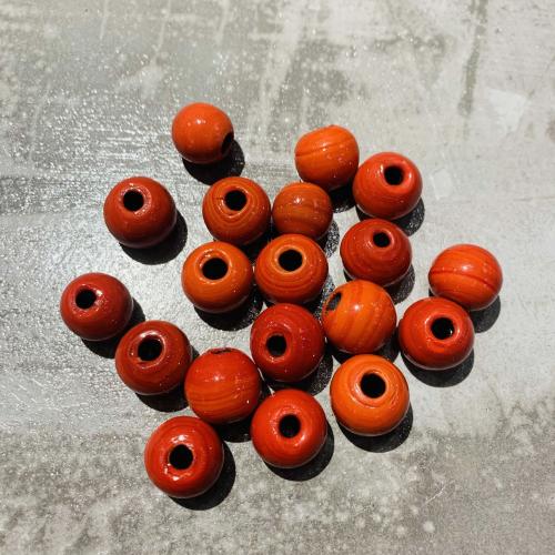 Lampwork groot gat kraal, Abacus, DIY & glazuur, rood, 18x15mm, Verkocht door PC