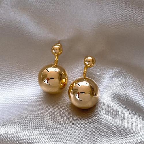 Pendientes de Perno de Aleación de Zinc, Joyería & para mujer, dorado, 20mm, Vendido por Par