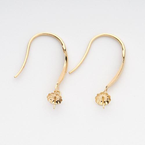 18K Óir Hook earring, DIY, dathanna níos mó le haghaidh rogha, 12.02x1.77mm, Díolta De réir Péire