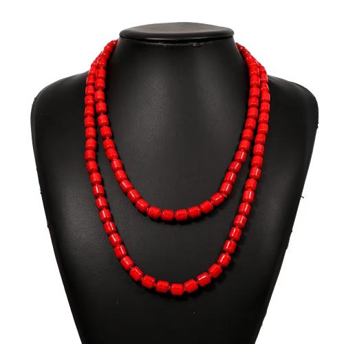 Fashion Turquoise Necklace Red Turquoise & for woman Length 1.2 m Sold By PC