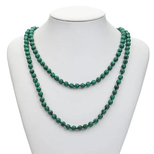 Collier bijoux de pierre gemme, Malachite, normes différentes pour le choix & pour femme, plus de couleurs à choisir, Longueur 1.2 m, Vendu par PC