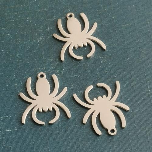 Colgantes Titanium, Partículas de acero, Araña, pulido, Bricolaje, más colores para la opción, 15x19mm, Vendido por UD