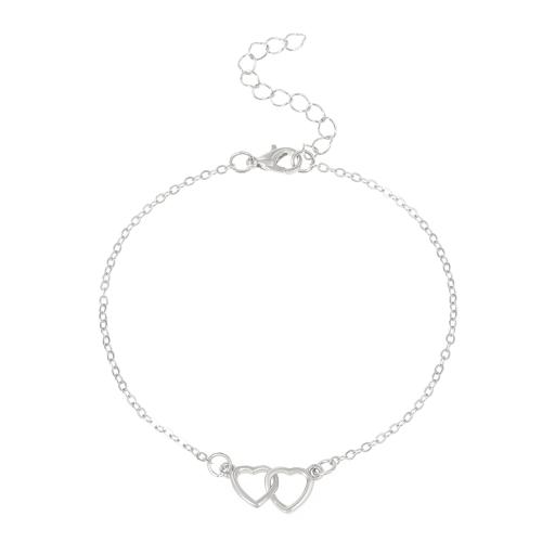 Zinc Alloy Anklet with 1.96 Inch extender chain plated fashion jewelry & for woman & hollow Length 7.87 Inch Sold By PC