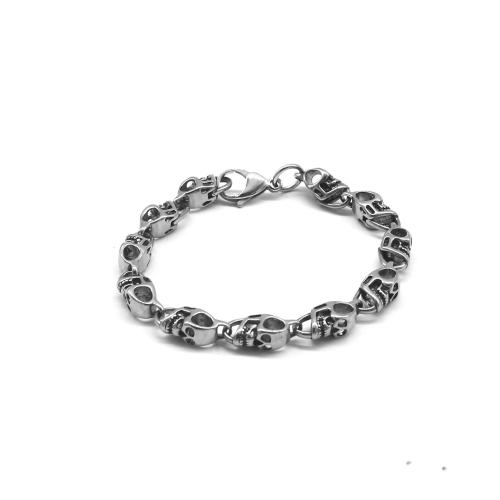 Jewelry Cruach dhosmálta Bracelet, 316 Cruach dhosmálta, snasta, unisex, dath bunaidh, Fad Thart 22.5 cm, Díolta De réir PC