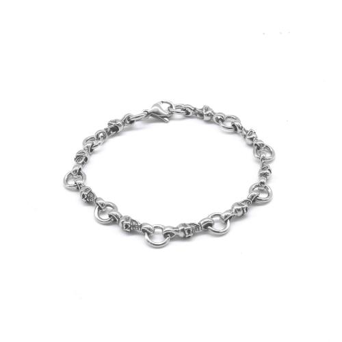 Jewelry Cruach dhosmálta Bracelet, 316 Cruach dhosmálta, snasta, unisex, dath bunaidh, Fad Thart 19 cm, Díolta De réir PC