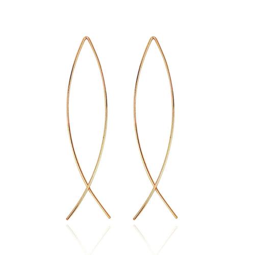 Zinc Alloy Oorbellen, plated, voor vrouw, meer kleuren voor de keuze, 60x12mm, Verkocht door pair