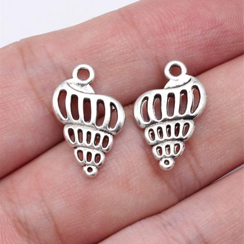 Zinc Alloy Pendants Conch antique silver color plated DIY Sold By PC