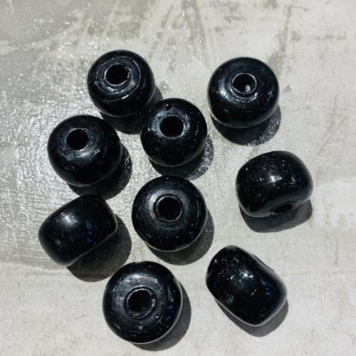 Lampwork Large Hole Bead DIY & epoxy gel black Sold By PC