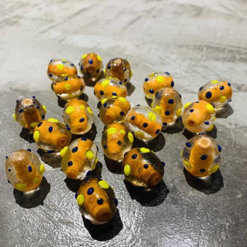 Lampwork Üveggyöngy, DIY & zománc, több színt a választás, 17x19mm, Által értékesített PC