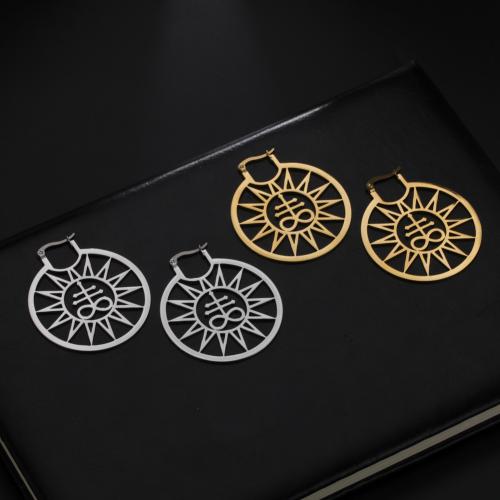 Acier inoxydable Levier Retour Earring, Acier inoxydable 304, bijoux de mode & pour femme, plus de couleurs à choisir, 43.50x43.50mm, Vendu par paire