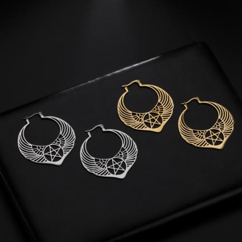 Acier inoxydable Levier Retour Earring, Acier inoxydable 304, bijoux de mode & pour femme, plus de couleurs à choisir, 47.80x51mm, Vendu par paire