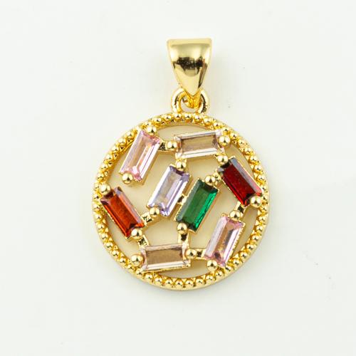 Cubique Pendentif en laiton zircon pavent, bijoux de mode & pavé de micro zircon & pour femme, plus de couleurs à choisir, 22x15mm, 50PC/lot, Vendu par lot