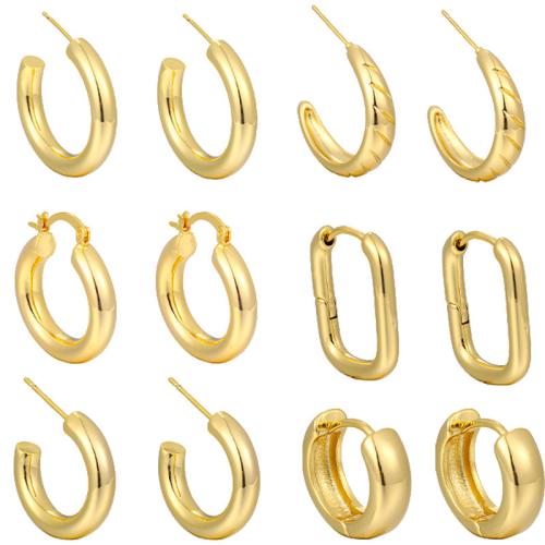 Zinc Alloy Stud Earring fashion jewelry & for woman gold Sold By Pair