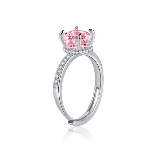 Kubisk Circonia Micro bane messing Ring, forgyldt, Micro Pave cubic zirconia & for kvinde, flere farver til valg, Solgt af PC