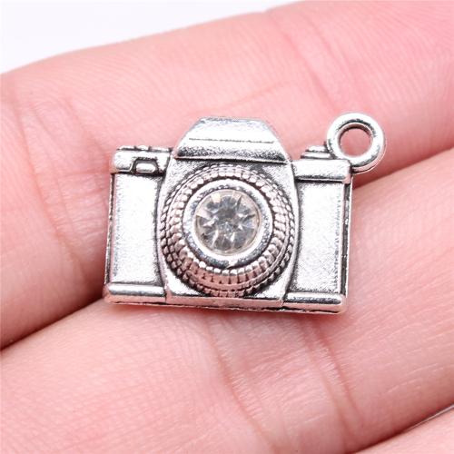 Zinc Alloy Pendler, Kamera, antik sølv farve forgyldt, du kan DIY, 20x16mm, Solgt af PC