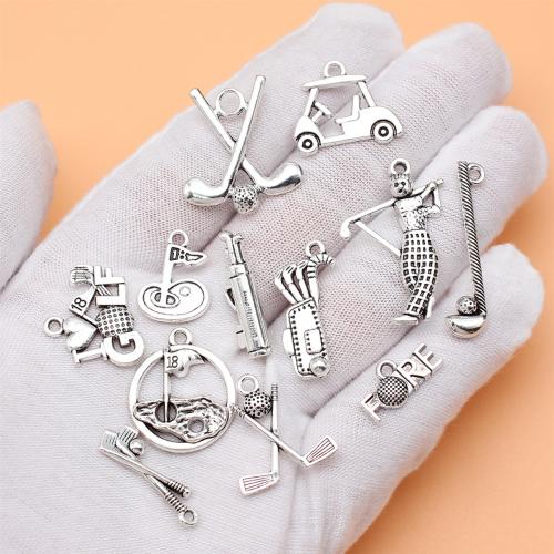 Zinc Alloy Pendants antique silver color plated DIY Sold By Bag