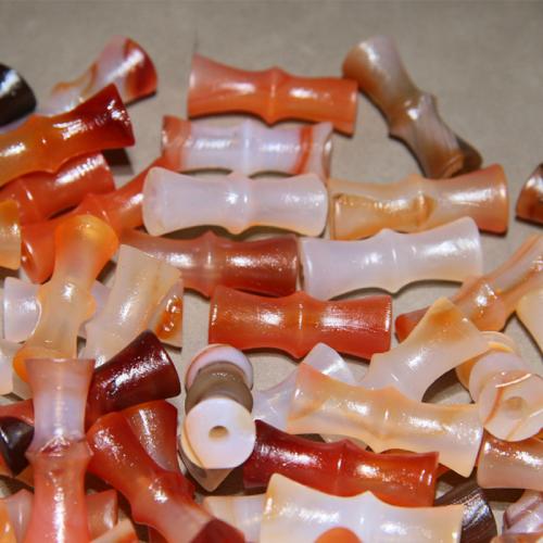 Agate Beads Bamboo DIY Random Color Sold By PC