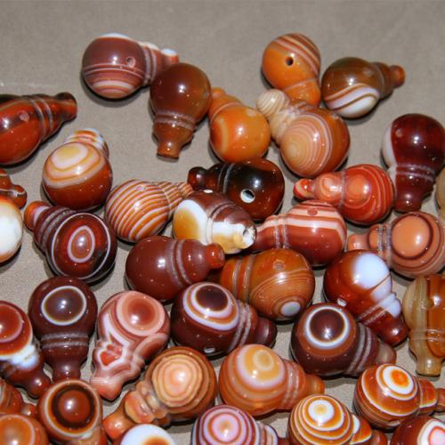 Perline in agata, agate, DIY & 3 fori, Colore casuale, 15x25mm, Venduto da PC