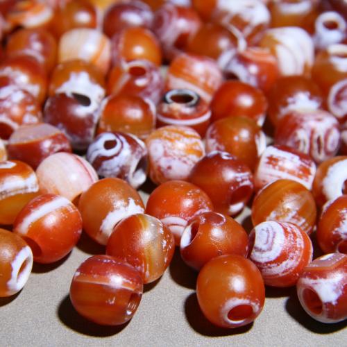 Agate Beads barrel random style & DIY Sold By PC