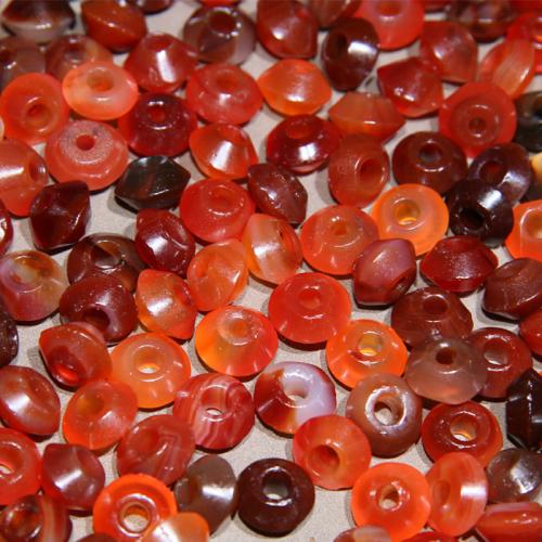 Grânulos de ágata, aleatoriamente enviado & DIY, vermelho, beads size 11.5x12.5-6.5x7.5mm, vendido por PC