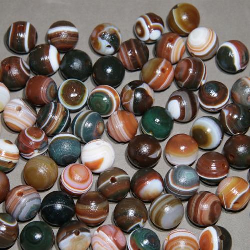 Agate Beads Round random style & DIY 15mm Sold By PC