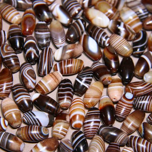 Agate Beads random style & DIY coffee color Sold By PC