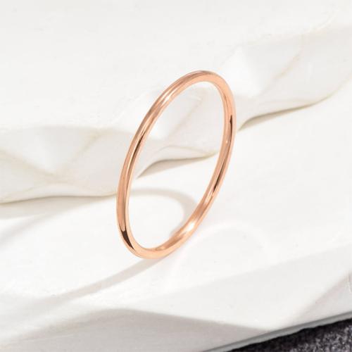 Acier titane bague, Placage, normes différentes pour le choix & pour femme, plus de couleurs à choisir, Taille:3-10, Vendu par PC