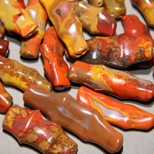 Pingentes de joias de ágata, Ágata vermelha Zhanguo, Bamboo, aleatoriamente enviado & DIY, agate size 51.2x15.6-33x17.2mm, vendido por PC