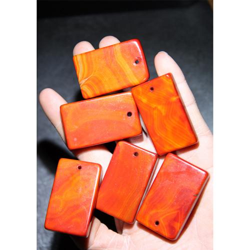 Agate Jewelry Pendants Rectangle polished random style & DIY Sold By PC