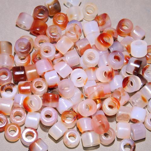 Agate Beads Round Tube random style & DIY Approx 5mm Sold By PC