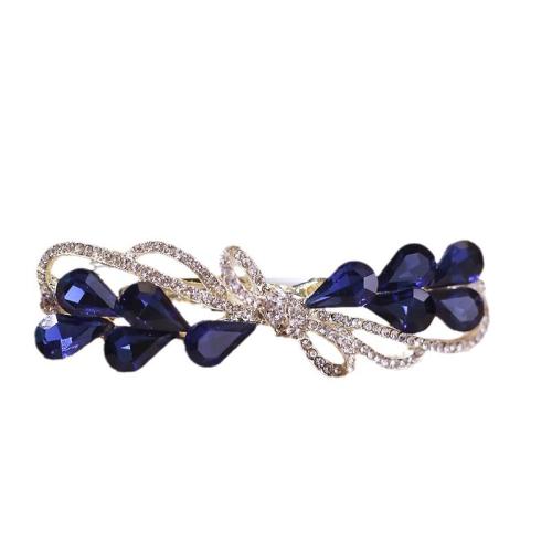 Hair Snap Clips Zinc Alloy with Glass Rhinestone for woman & with rhinestone Sold By PC