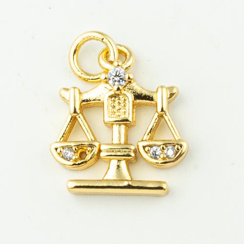 Cubic Zirconia Micro Pave Brass Pendant fashion jewelry & micro pave cubic zirconia & for woman golden Approx 3mm Sold By Lot