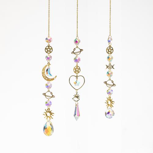 Hanging Ornaments Zinc Alloy with Crystal gold color plated for home and office nickel lead & cadmium free Sold By PC