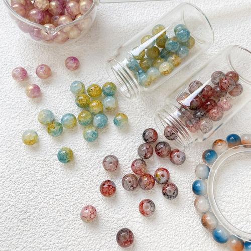 Handmade Lampwork Gyöngyök, Kerek, DIY, több színt a választás, 10mm, Lyuk:Kb 1.4mm, 10PC-k/Bag, Által értékesített Bag