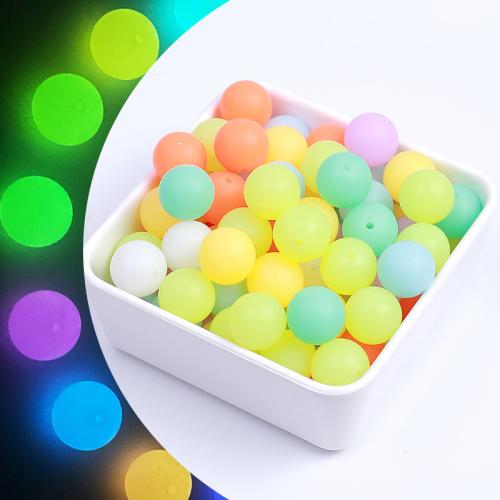 Silicone Beads Round DIY & luminated Sold By Bag