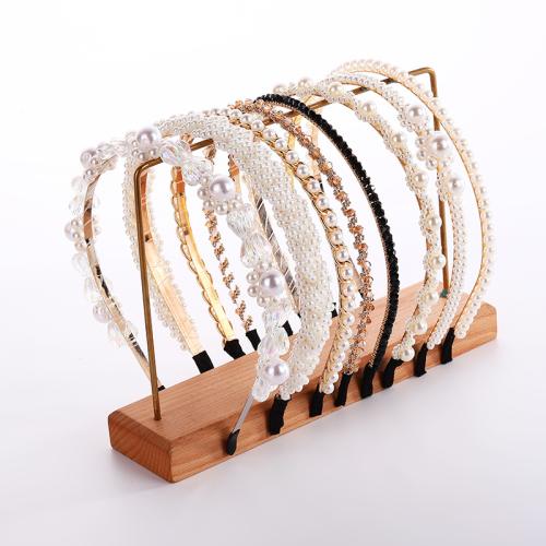 Hair Bands Plastic Pearl with Zinc Alloy handmade & for woman Sold By PC