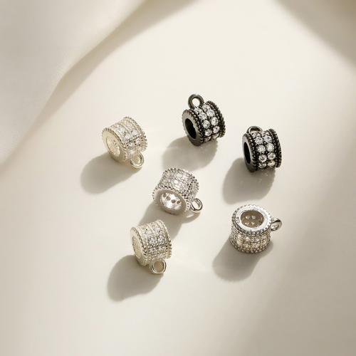 925 Sterling Silver Bail Bead DIY & micro pave cubic zirconia Sold By PC