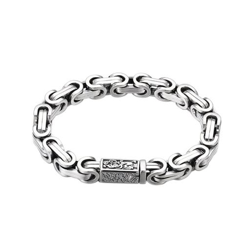 Sterling Silver Bráisléid, 925 Sterling Silver, unisex, dath bunaidh, Fad Thart 18 cm, Díolta De réir PC