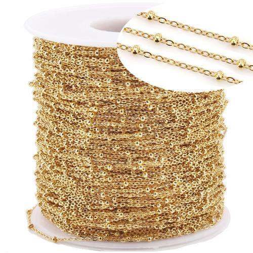 Stainless Steel Jewelry Chain 304 Stainless Steel plated DIY Sold By Bag