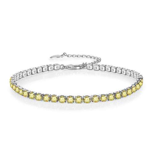 Cilindrata Zircone Bracciale in ottone micro pavimenta, placcato, Micro spianare cubic zirconia & per la donna, nessuno, Venduto da PC