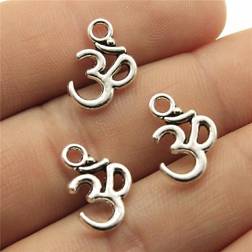 Zinc Alloy Alphabet and number Pendants plated DIY Sold By PC