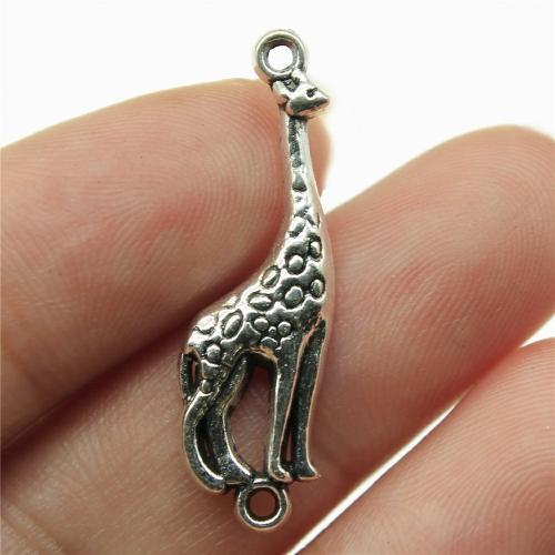 Animal Zinc Alloy Connector Giraffe plated DIY & 1/1 loop Sold By PC