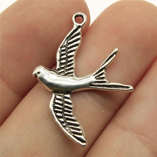 Pendentifs animaux en alliage de zinc, oiseau, Placage, DIY, 29x21mm, Vendu par PC