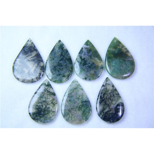 Moss Agate Pendants Teardrop polished DIY Sold By PC